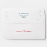 Christmas snowflakes minimalistic return address envelope