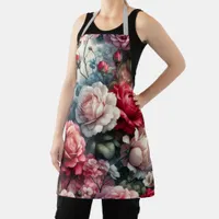 Timeless Rose Floral Charm Apron