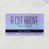 Purple Beauty Salon Business Card