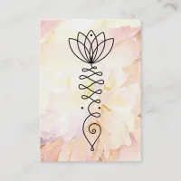 ** Peony Lotus Heart  Enlightenment Reiki Yoga Business Card