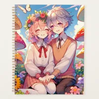 Cute Cuddly Anime Couple Whimsical Romantic Planner