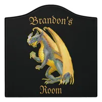 Personalized Fire Breathing Dragon Door Sign