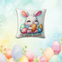 My First Easter for Girls | Throw Pillow