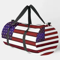 Modern Embossed American Flag Duffle Bag