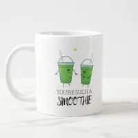 Foodie Humor Flirting Green Smoothies Cartoon Giant Coffee Mug