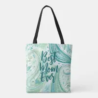 Aqua Green Paisley | Mother's Day Tote Bag
