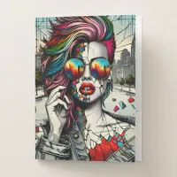 Grunge Art | Fractured Woman Abstract Pocket Folder
