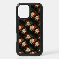 Beautiful Red and White Poinsettias iPhone 16 Case