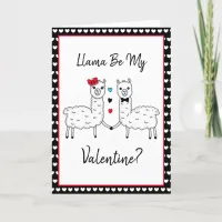 Funny Cute Llama Pun Valentine's Day  Card