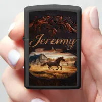 Jeremy's Horse at Sunset Zippo Lighter