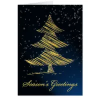 elegant blue festive Christmas Greeting PostCards