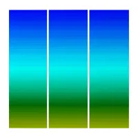 Sea and Sky Blue and Green Gradient Triptych