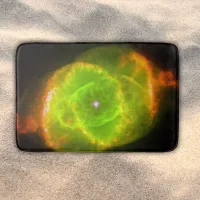 The Cat's Eye Nebula Green | Bath Mat