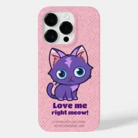 Purple Anime Cat Vector Art Pink Case-Mate iPhone Case