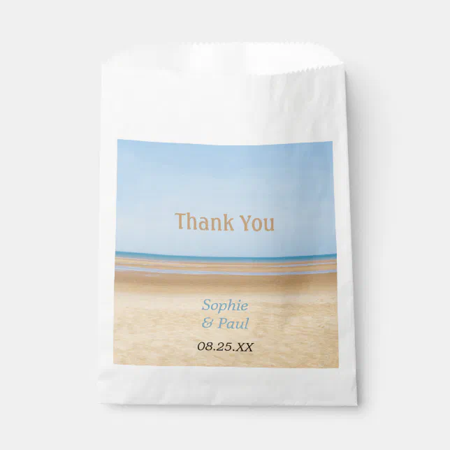 Beach Wedding Thank You Favor Bags