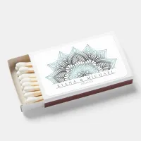 Mandala Lace Wedding Lt. Blue ID968  Matchboxes