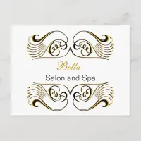 yellow white Chic Business Thank You Cards