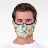 Vintage Snowflakes Pattern - Premium Face Mask