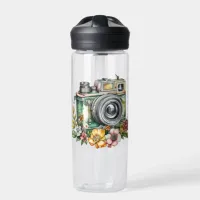 Photography Graphics and Quote | Vintage Camera Water Bottle