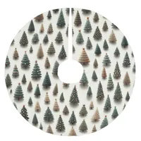 Seamless pattern of Christmas trees Brushed Polyester Tree Skirt