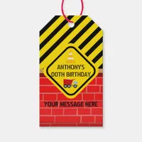 Construction Themed Birthday Party Gift Tags