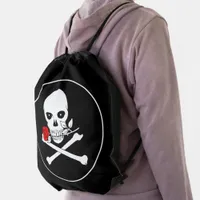 Jolly Roger (Rose) Drawstring Backpack