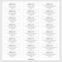 Elegant Calligraphy Wedding Guest Address Labels