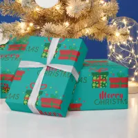 Custom Festive Holiday Merry Christmas Gift Boxes  Wrapping Paper