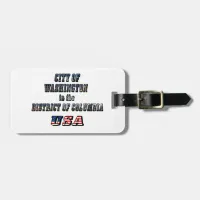 City of Washington in the District of Columbia USA Luggage Tag