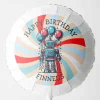 Robot Themed Boy's Happy Birthday Balloon
