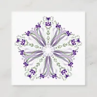 *~* Soothing Mandala Reiki Yoga Healing Arts Square Business Card