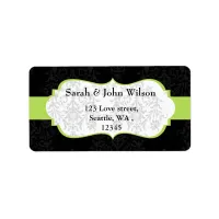 green black  ,return address label