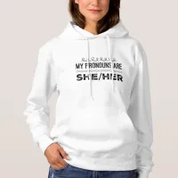 My Pronouns are She Her Grunge Doodles Hoodie