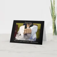 Martial Arts Perseverance Inspirational Card