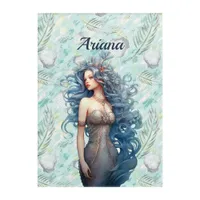 Beautiful Blue-Haired Mermaid  Acrylic Print