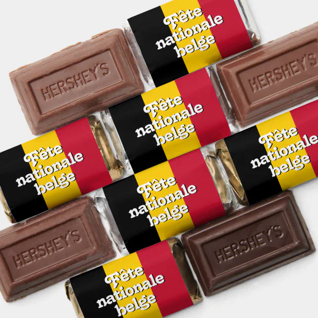 French F&#234;te nationale belge Belgian Flag Hershey's Miniatures