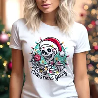 Christmas Girly Skeleton Fun Holiday Tri-Blend Shirt