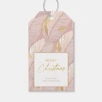 Pink Gold Christmas Pattern#29 ID1009 Gift Tags