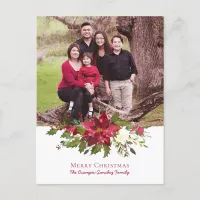 Elegant Christmas Poinsettia Holiday Photo