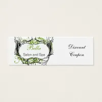 green,black and white Chic discount coupon