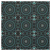 Sophisticated Boho Chic Black Geometric Pattern Fabric