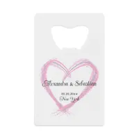 Forever Together Wedding Party Favor Drink Credit Card Bottle Opener