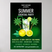 Summer Cocktails Club/Corporate Party Invitation Poster