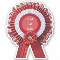 Best Cat Dad Custom-Cut Vinyl Father's Day Sticker