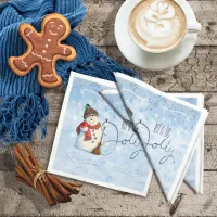 Jolly Snowman ID841 Paper Napkins