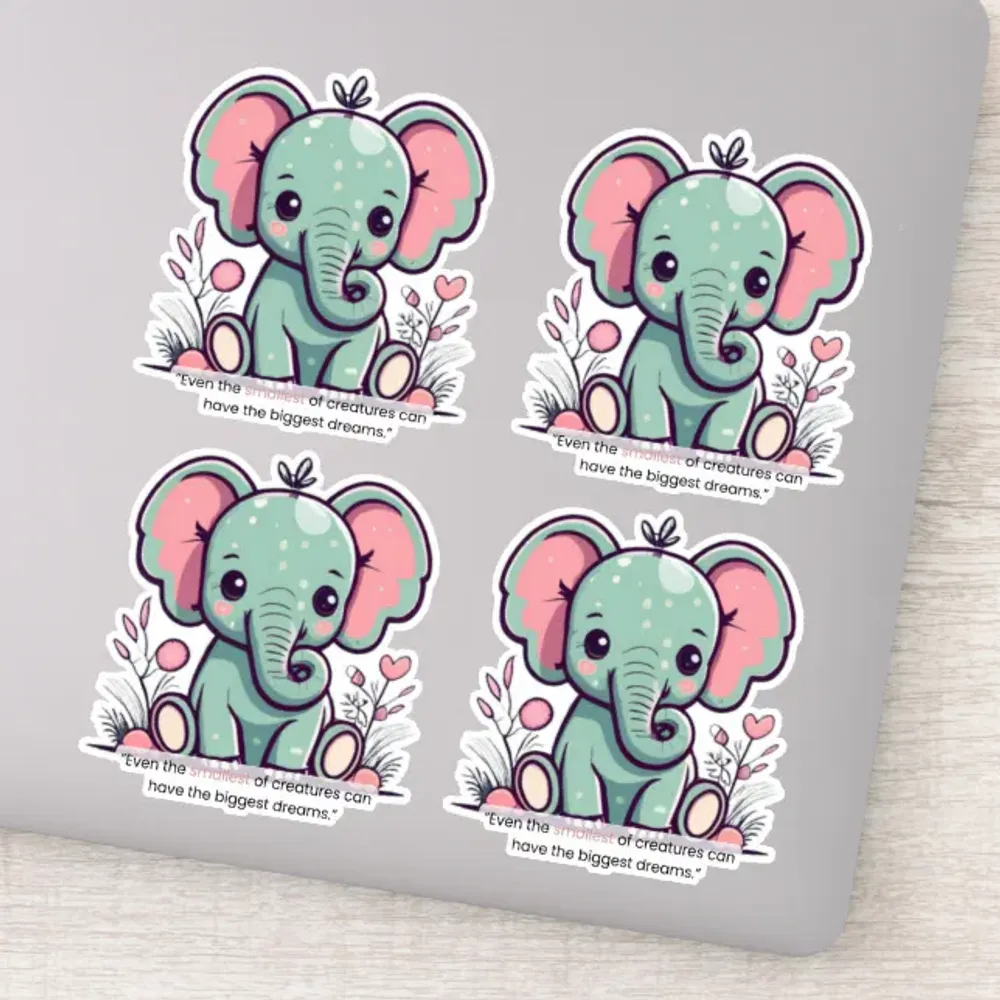 Elephants are kewl! sticker