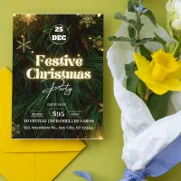 Green Festive Christmas Party Invitation