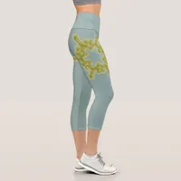 Celestial Pulse of the Sunforge Capri Leggings