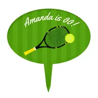 Tennis themed Birthday Party personalized Cake Topper