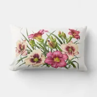 Daylily Bouquet Rubies Lumbar Pillow